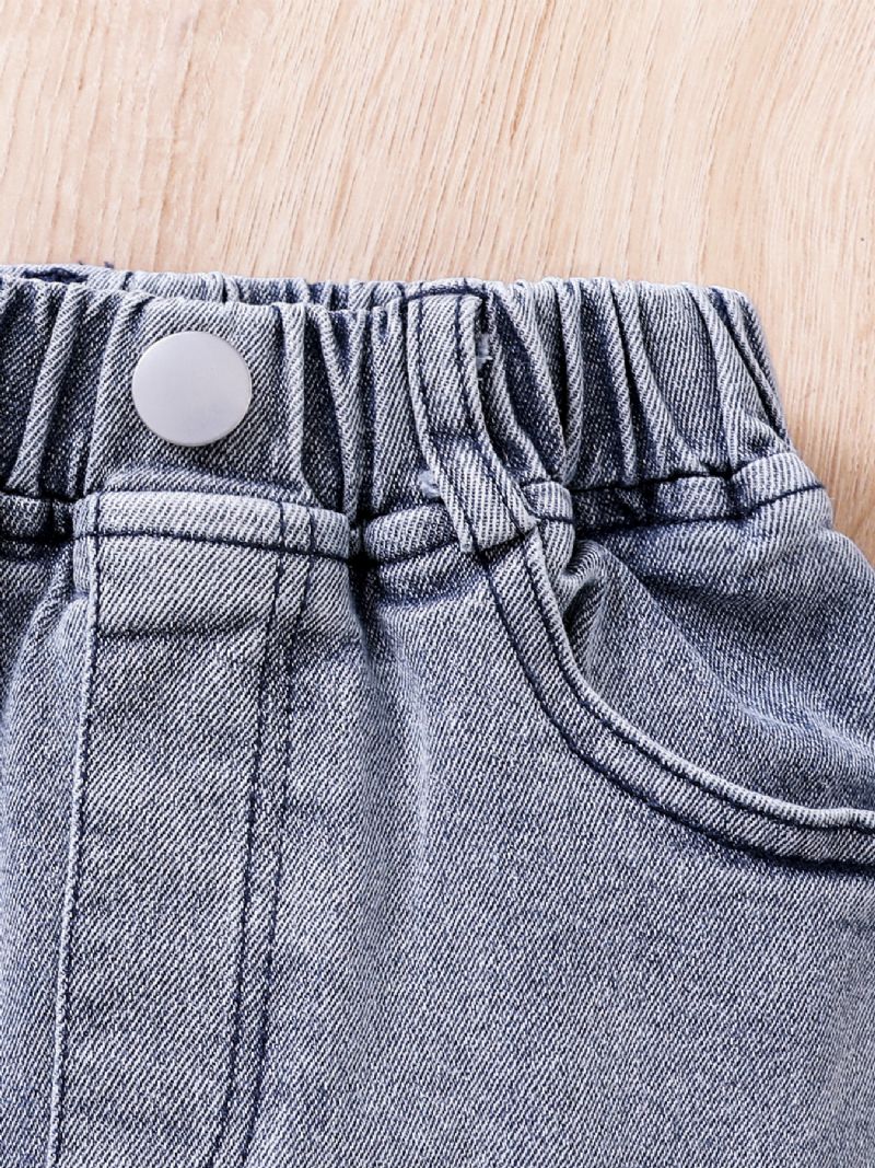 Solida Casual Jeans För Barn