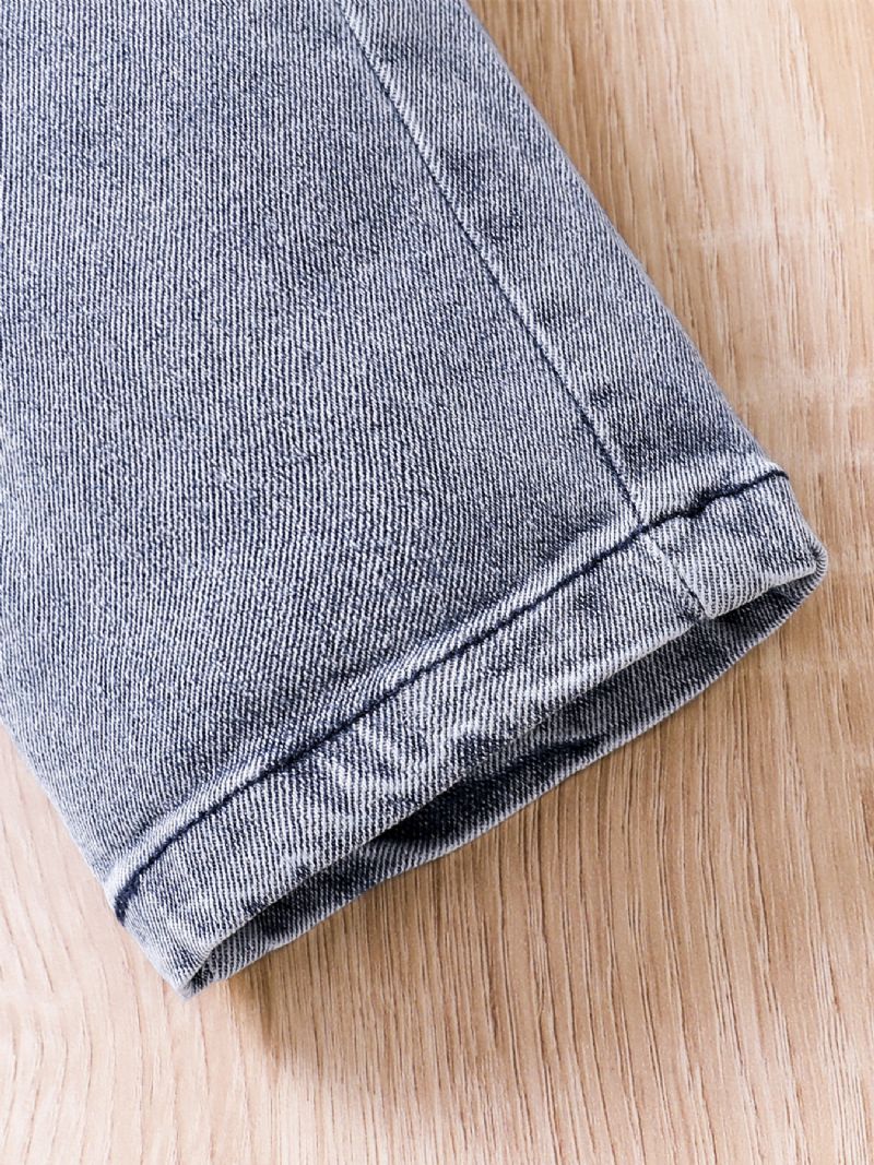 Solida Casual Jeans För Barn