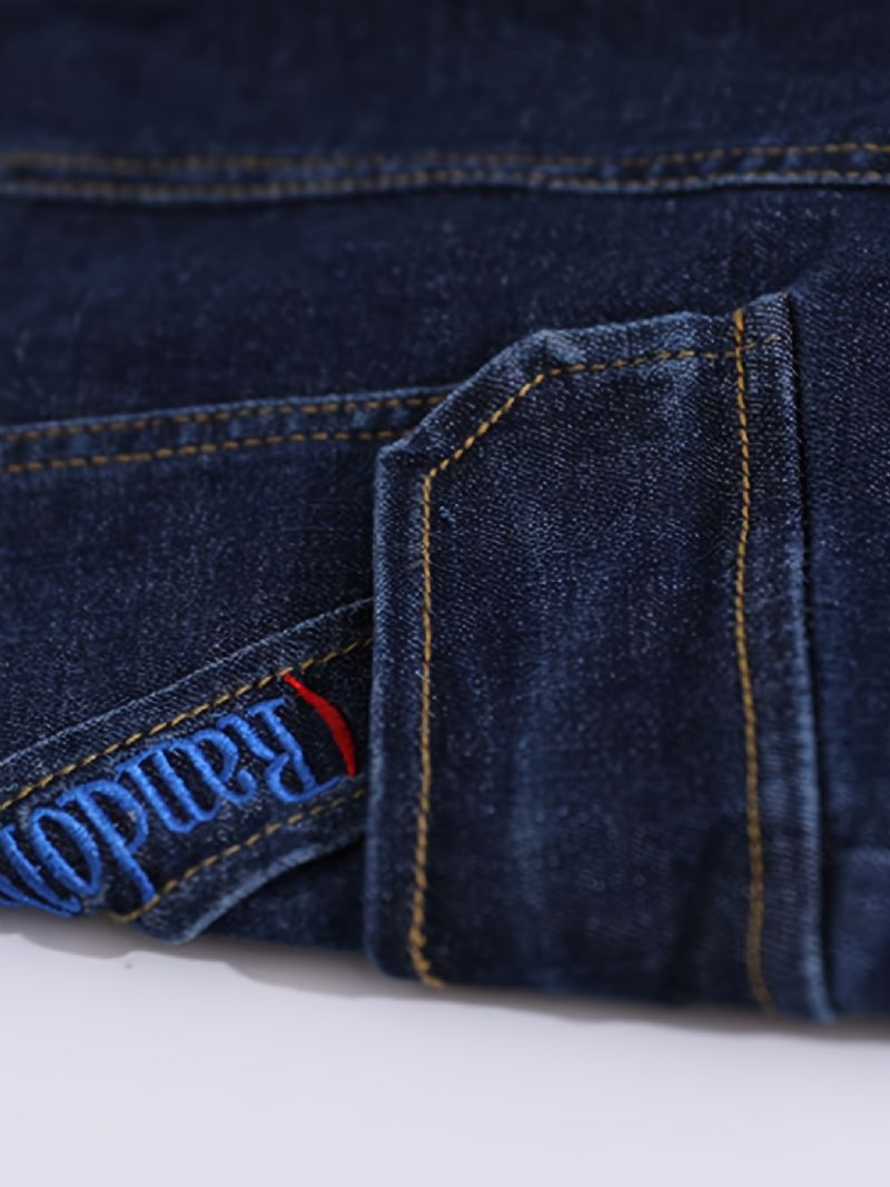 Stretch Avsmalnande Cargo Jeans För Pojkar Med Elastiskt Midjeband Barnkläder