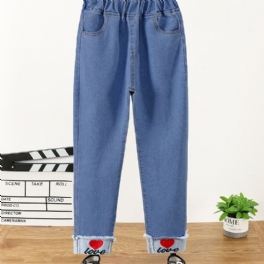 Tjock Fleece Jeans För Höst/vinter