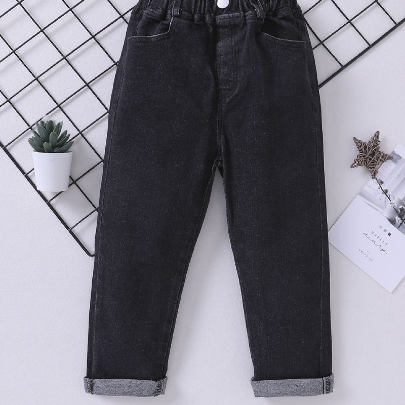 Toddler Pojkar Tapered Wash Jeans