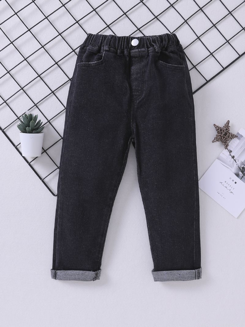 Toddler Pojkar Tapered Wash Jeans