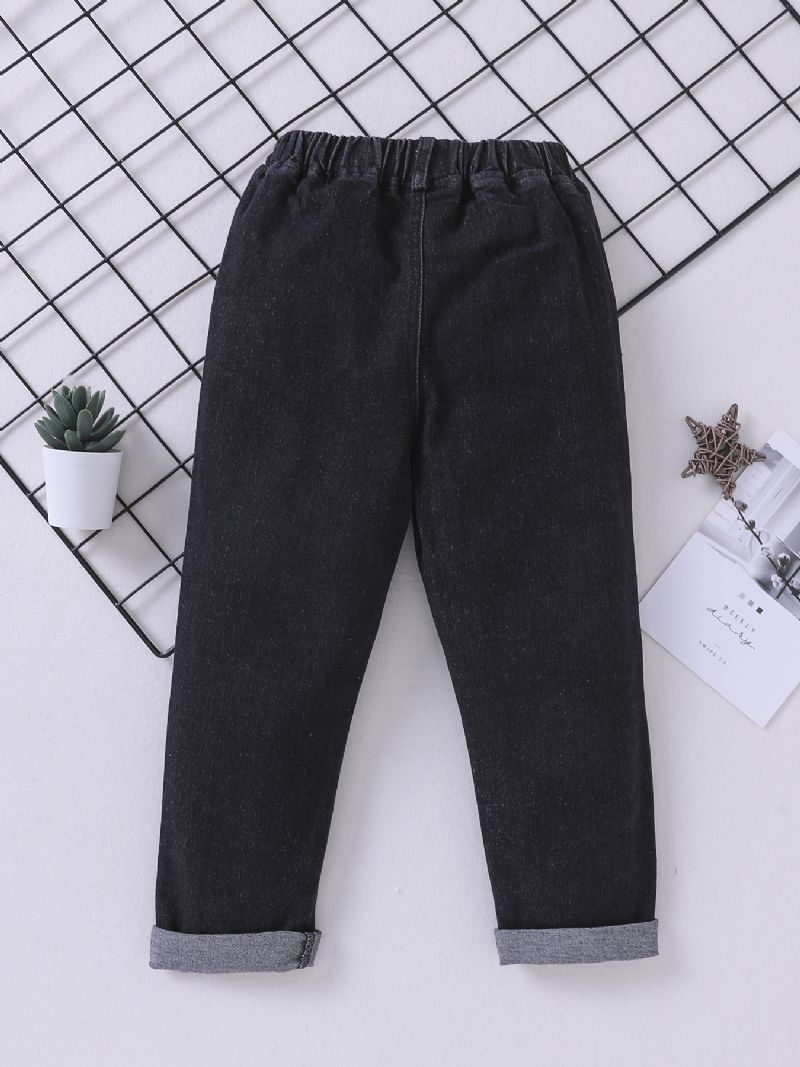 Toddler Pojkar Tapered Wash Jeans