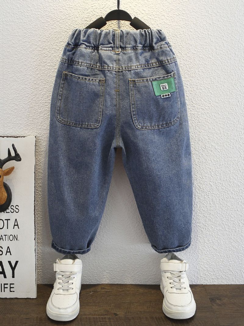 Toddler Pojkar Triangel Green Logo Cargo Jeans