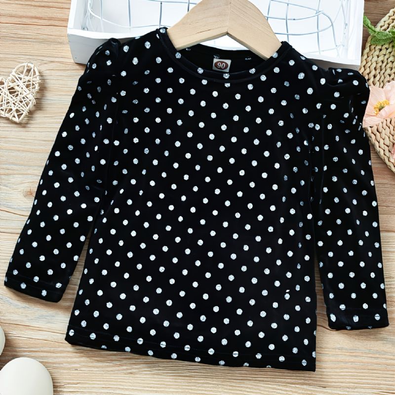 Flickor Casual Polka Dot Långärmad Topp