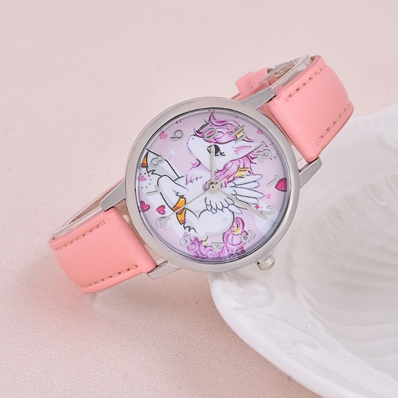 Barn Flickor Unicorn Watch & Charm Armband Set 2st