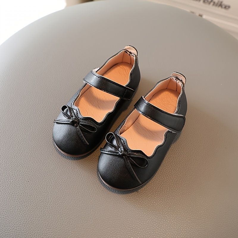 Bebis Flickor Söt Casual Slip On Mary Jane Skor Halkfria Med Bowknot För Vintern