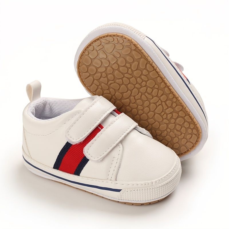 Bebis Pojkar Casual Randig Canvas Sneakers Halkfria Småbarnsskor För Promenader