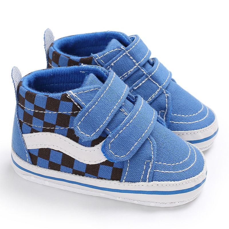 Bebis Pojkar Flickor Canvas Casual Sneakers Mjuk Sula Ankel First Walking Crib Skor