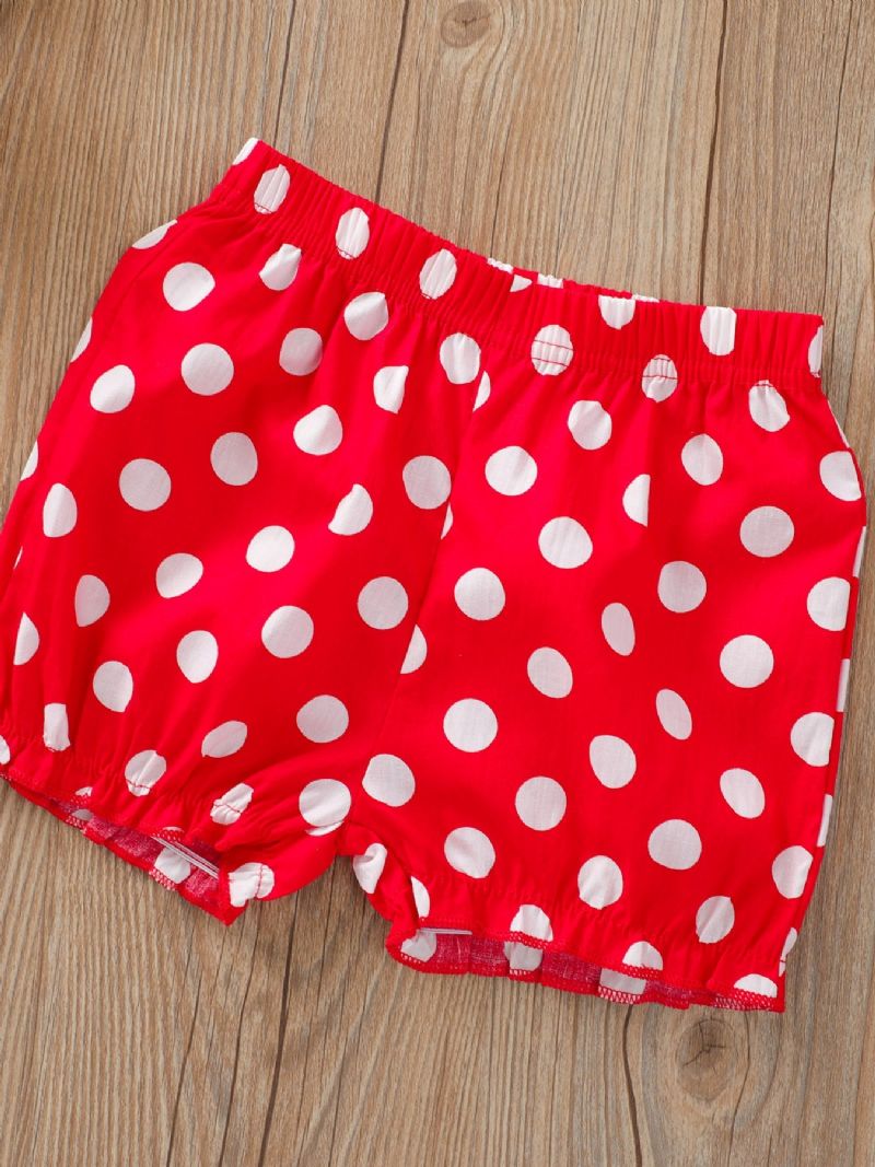 2st Barn Flickor Outfit Set Bebis Kläder Outfits Bomull Polka Dot Tops Casual Set