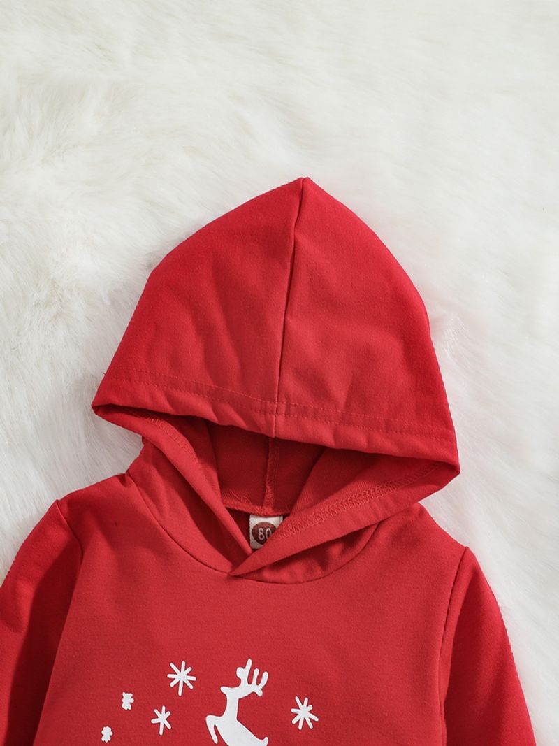 2st Flickor Hooded Top & Enfärgade Byxor Set