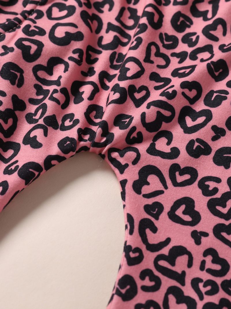 3st Flickor Love Print Rosa Set