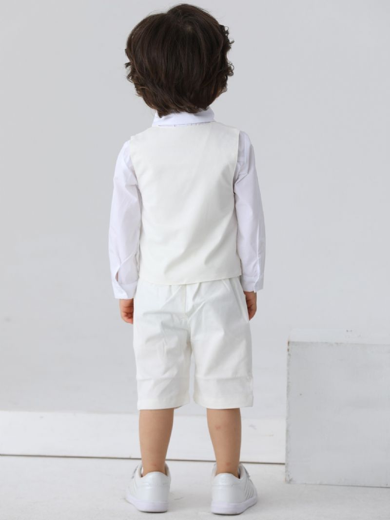 3st Pojkar White Blazer Set