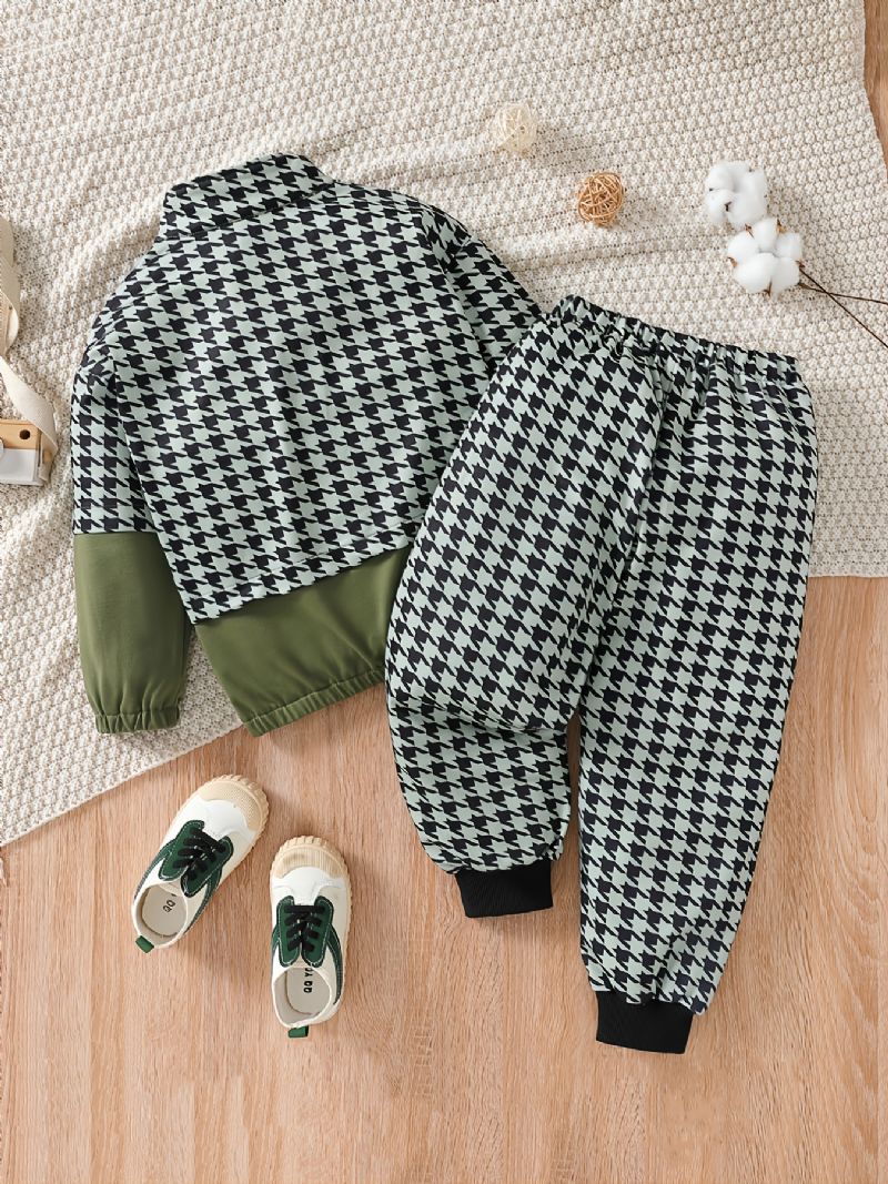 Autumn Bebis Pojkar Colorblock Outfit Set