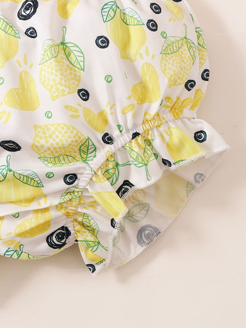 Bebis Flickor Camisole Citron Print Shorts Set