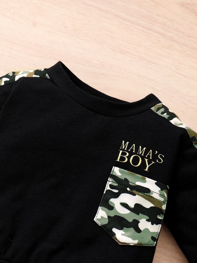 Bebis Pojkar Camo Pullover Sweatshirt & Matchande Joggingbyxor Bebiskläder