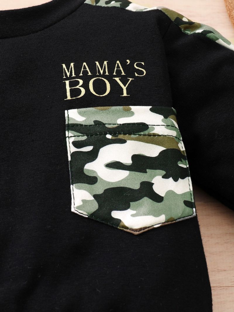 Bebis Pojkar Camo Pullover Sweatshirt & Matchande Joggingbyxor Bebiskläder