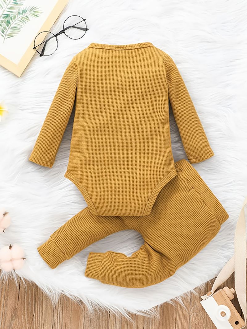 Bebis Pojkar Flickor Romper Bodysuit + Matchande Byxor Nyfödda Kläder Outfit Set