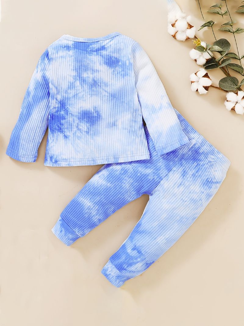 Bebis Pojkar Set Vinter Casual Tie Dye Bomull Långärmad Set