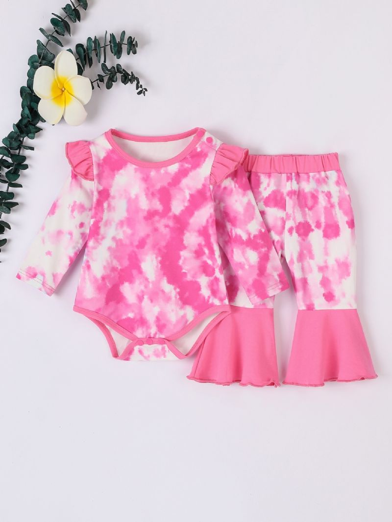 Infant Toddler Bebis Flickor Bodysuit Onesie & Byxor Set