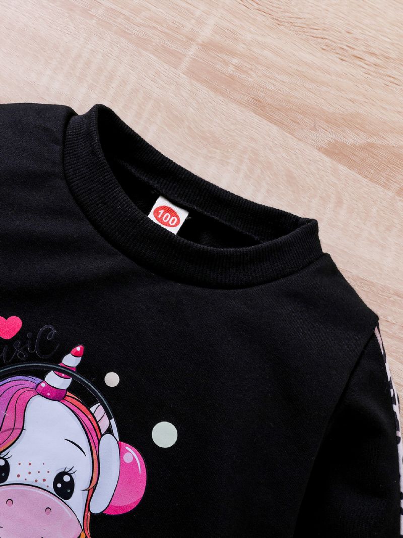 Mode Flickor Unicorn Sweatshirt Set