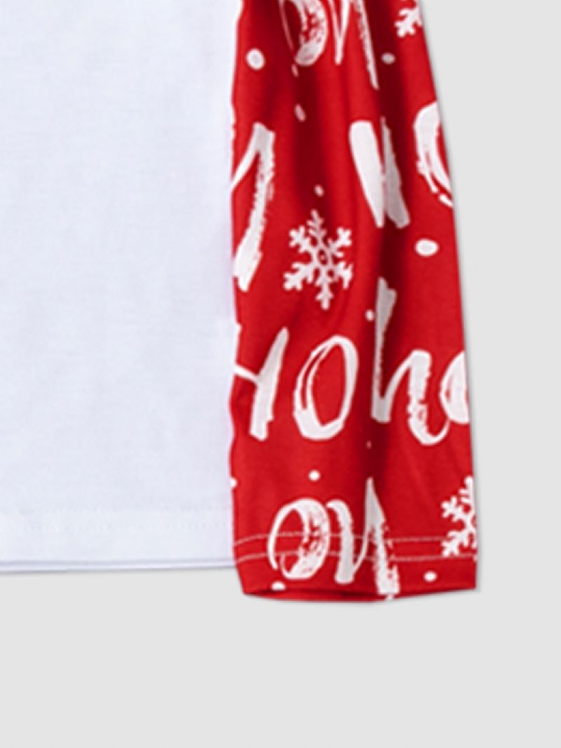 Pojkar Christmas 2 Letter Pattern Fawn Homewear Two-piece Set