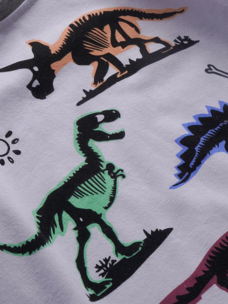 Pojkar Dinosaur Print Långärmad Sweatshirt & Byxor Set