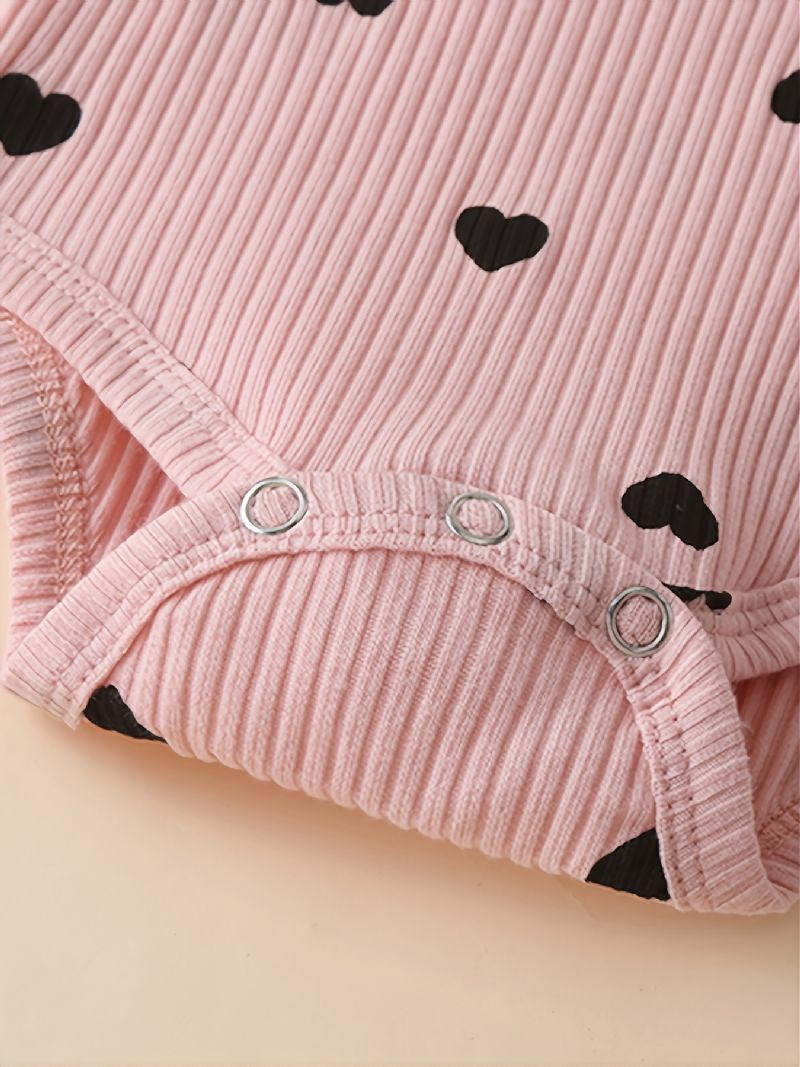 Toddler Newborn Bebis Flickor Långärmad Romper + Byxor + Pannband 3st Set