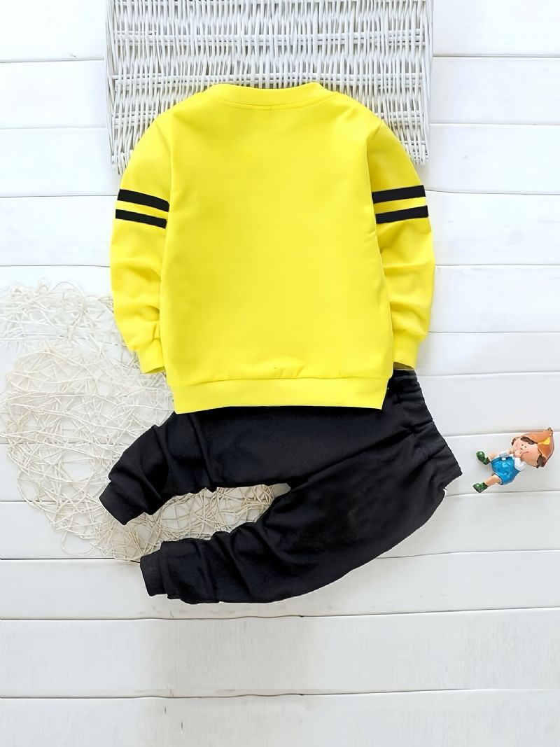 Toddler Pojkar Grafisk Sweatshirt + Sweatpants Barnkläder