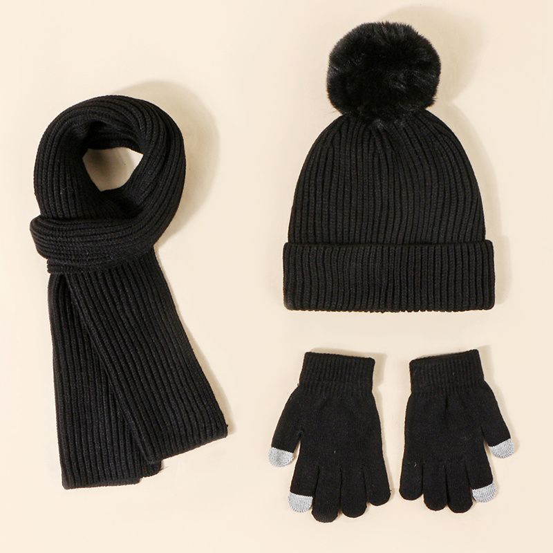 Bebis Flickor Barn Scarf Hatt Handskar Set