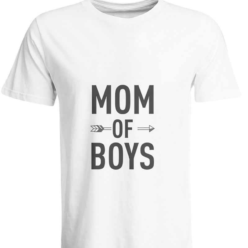 Casual Mamma Pojkar T-shirt Med Blommönster Söt Rund Hals Lös Kortärmad Modeöverdelar Damkläder