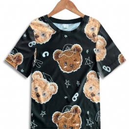 Pojkar Flickor Bear Mönster T-shirt Casual Kortärmad Barnkläder