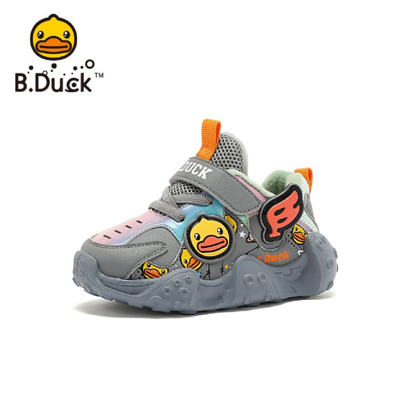 B.duck Bebis Cartoon Sneakers Halkfri Fleece Varma Vinterskor Pojkar Flickor Barn Skor