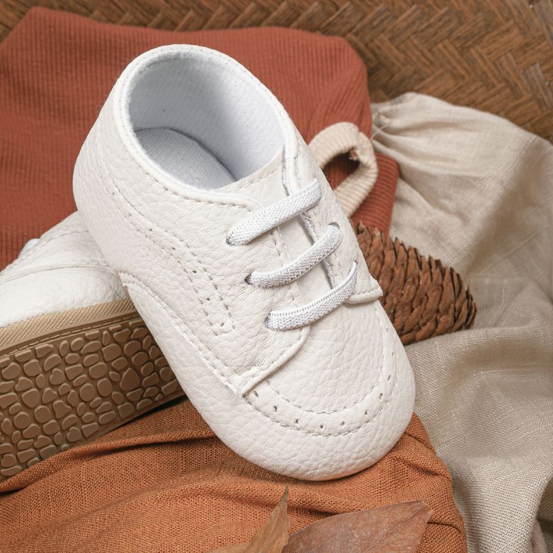 Infant Bebis Pojkar Pu Läder Loafers Prewalker Skor