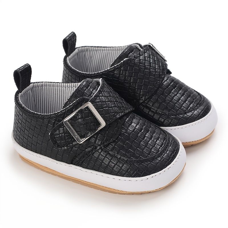 Infant Bebis Pojkar Sneakers Läder Mjuksulor Halkfria Prewalker-skor