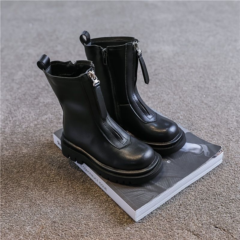 Barn Höst Vinter Flickor Bekväma Flat High Top Zipper Boots