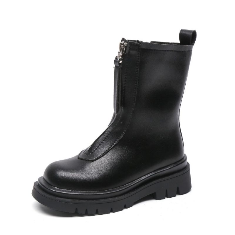 Barn Höst Vinter Flickor Bekväma Flat High Top Zipper Boots