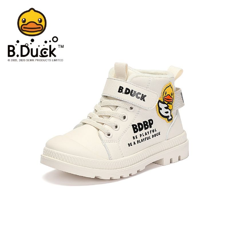 B.duck Barnsneakers Tecknad Grafisk Halkfri Fleece Varma Stövlar Skor Vinter För Pojkar Flickor