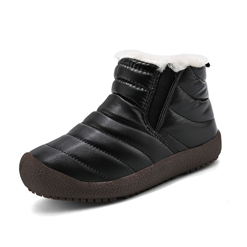 Bebis Flickor Pojkar Snökängor Plysch Vattentät High-top Slip On Outdoor Skor För Vintern