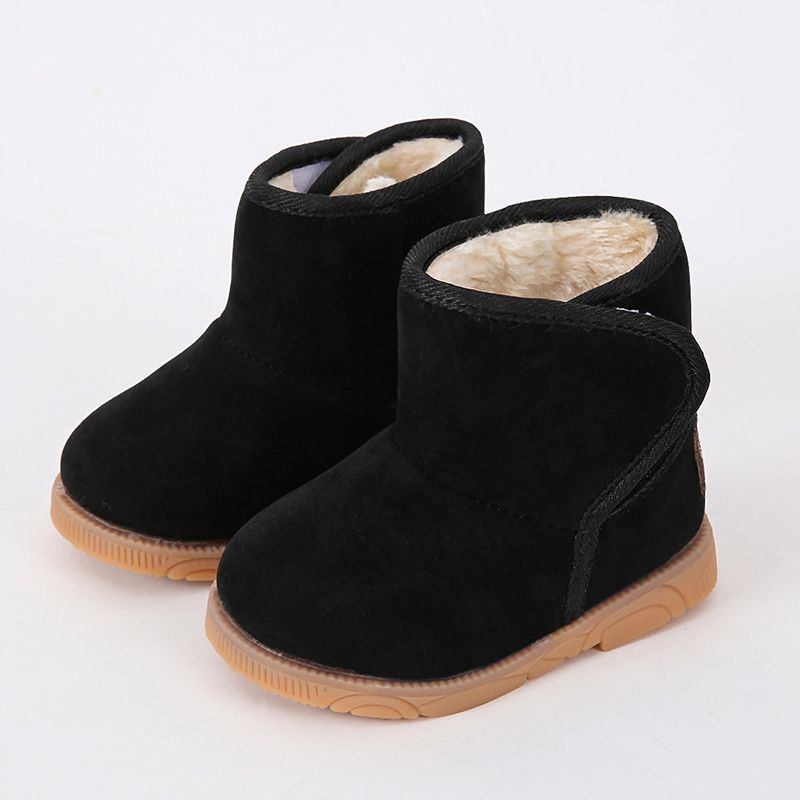 Flickor Casual Fleece Thermal Snökängor High Top Mjuk Sula Plyschstövlar För Vintern