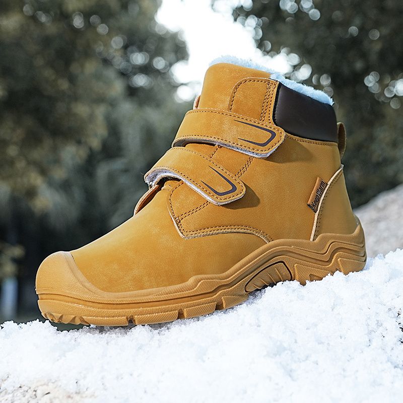 Toddler Barn Pojkar New Winter Outdoor High-top Läder Snöstövlar