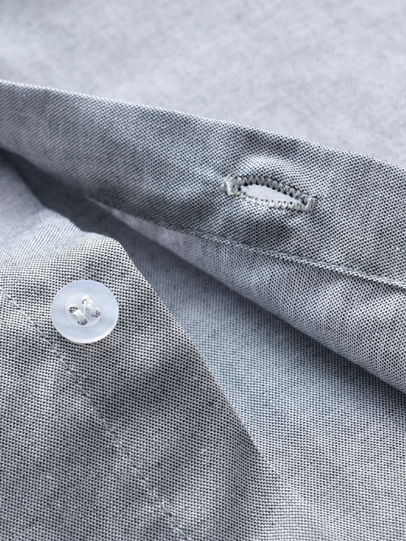 Bebis Pojkar Enfärgade Skjortor Button Down Långärmad Lapel Blus Toppar Barnkläder