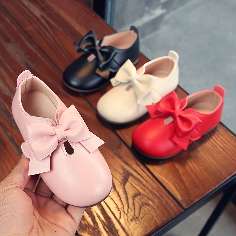 Flickor Casual Elegant Lättvikts Bowknot Slip On Flats Skor Med Kroklås