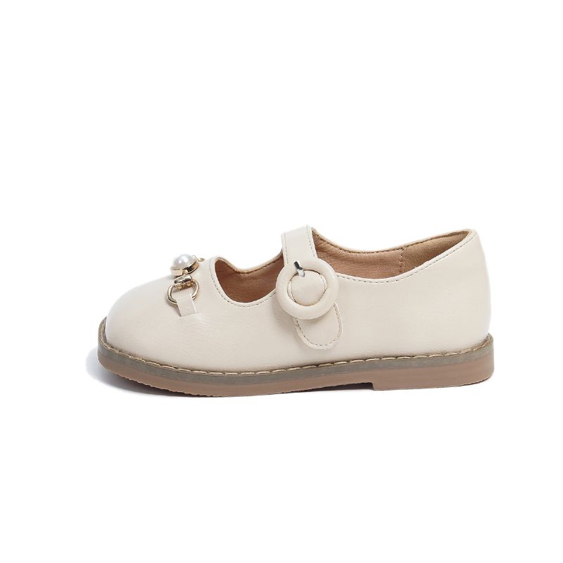 Småbarn Barn 1 Par Flickor Aprikos Mjukhet Mode Mary Jane Flats