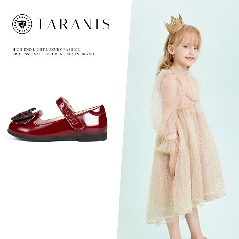 Småbarn Flickor Mary Jane Flats Princess Party Fluga Klänning Skoluniform Oxford Läderskor För Barn / Små