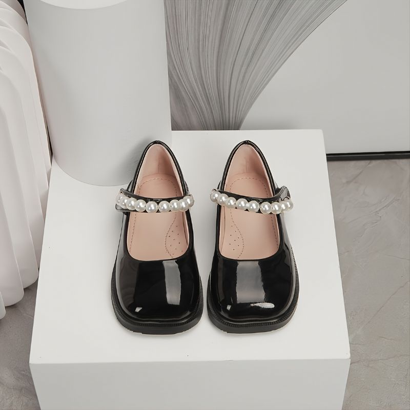 Tjejer Mjuksulor Anti-halk Mary Jane Flats Med Pearl Decor