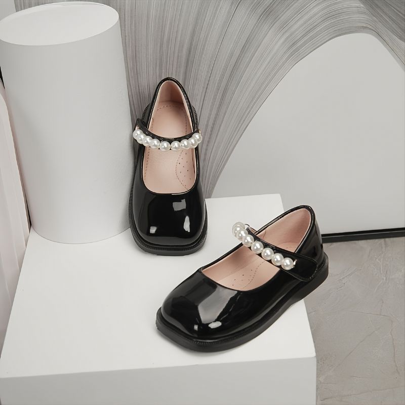 Tjejer Mjuksulor Anti-halk Mary Jane Flats Med Pearl Decor