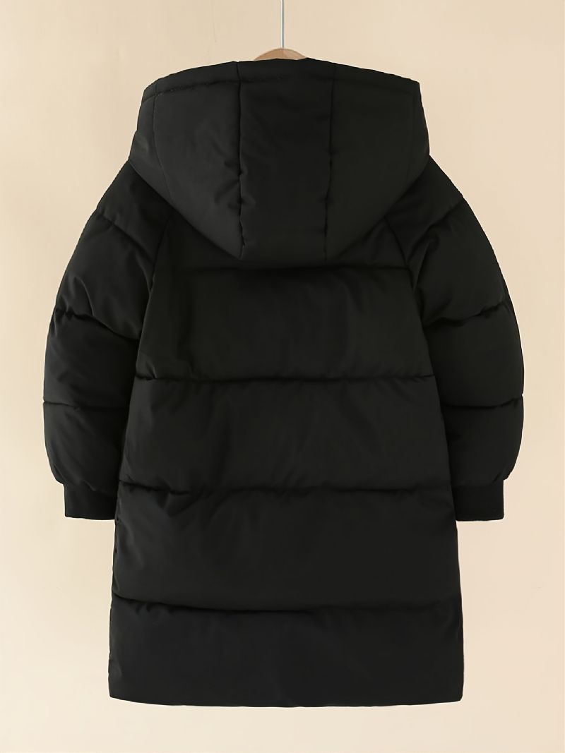 Barn Pojkar Hooded Thermal Puffer Kappa Vadderade Ytterkläder Vinter Nya Barnkläder