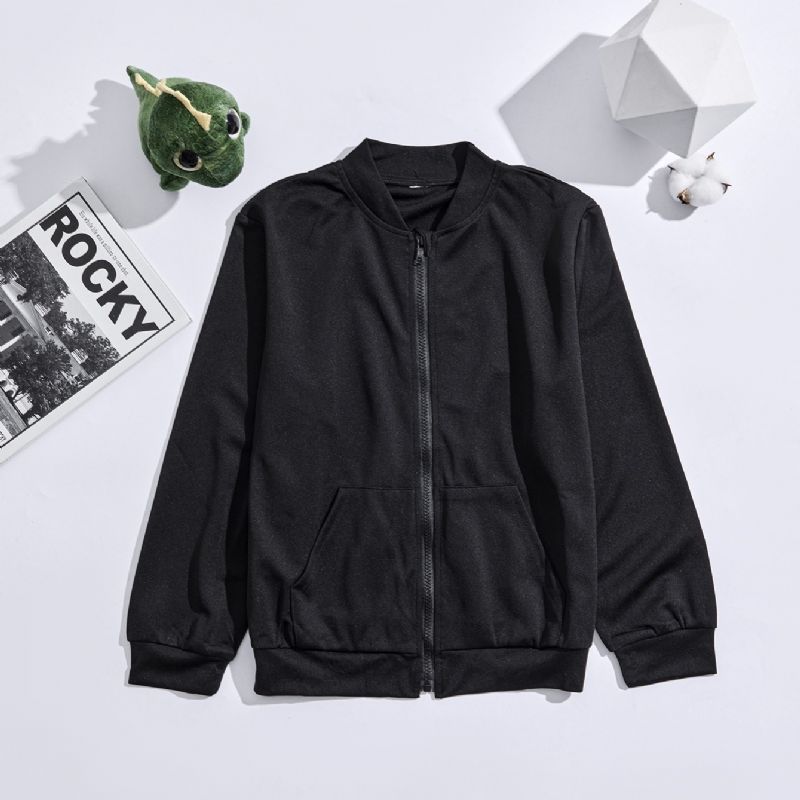 Pojkar Solid Zip Front Sweatshirt Kappa