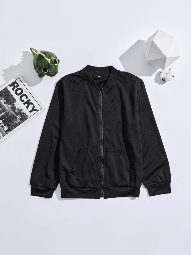 Pojkar Solid Zip Front Sweatshirt Kappa